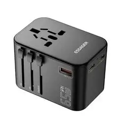 Essager 6 in 1 travel GaN 65W fast charger