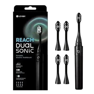 Reach Dual Sonic Portable Electric Toothbrush Black _ LG H&H