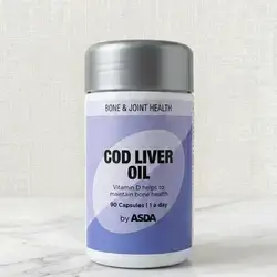 ASDA Cod Liver Oil 90 Capsules 1 a day | زيت كبد الحوت