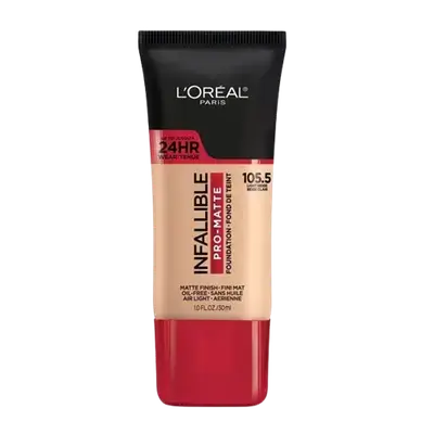 INFALLIBLE Pro-Matte Oil-Free Up To 24HR Foundation 105.5 Light Biege _ L'OREAL