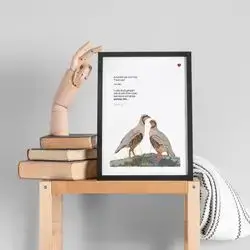 Love Birds With Kurdish Quote