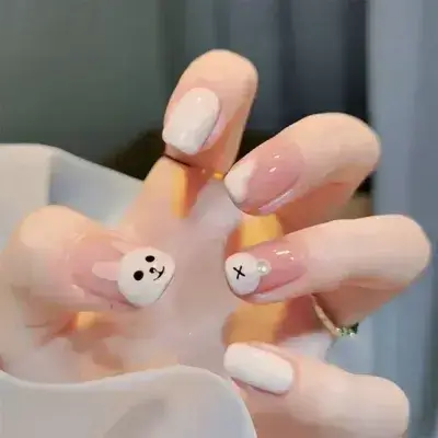 Pack of 24 Press On Nails Square Short, Easter Nails