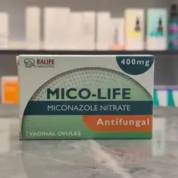 mico-life miconazole 400mg antifungal 3vaginal ovules