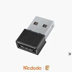 Mcdodo OT158 USB Bluetooth 5.1 Wireless Dongle Adapter Connects Up to 7 Devices Simultaneously - Black