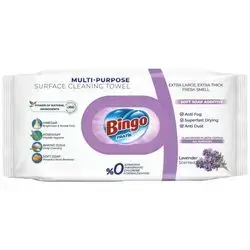 Bingo Lavender Surface Cleaning Wipes – 96 Pcs