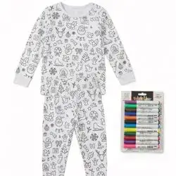 Christmas Color Me Pajamas With Fabric Markers