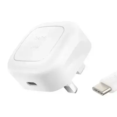 Belkin 20W USB-C Compact Wall Charger + USB-C Cable - White
