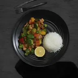 Chicken Veggies Stir Fry (480 Cal | P:55G)