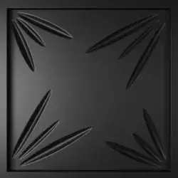 3D Wall Panels Matt Black D056