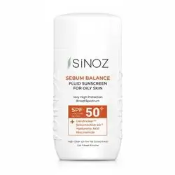 sinoz sebum balance fluid sunscreen for oily skin spf50