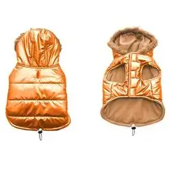 Dog jacket puffer orange XS