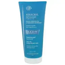 Ducray Keracnyl Cleansing Gel 200ml//دوكراي جل منظف للوجه والجسم كيراتشنيل - 200 مل