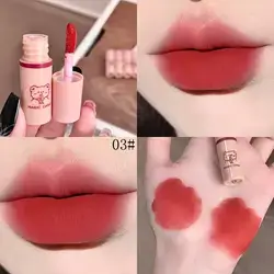 1pc Mini Bear Lip Gloss , Matte Velvet Lipstick - 03