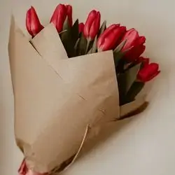 Red Tulip Flowers Bouquet