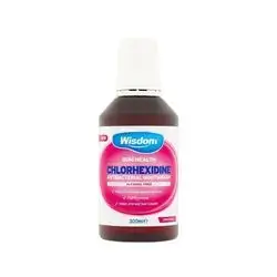 Wisdom Gum Health Chlorhexidine Antibacterial Mouthwash Alcohol Free Original 300ml
