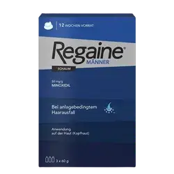 Regaine Men 5% Minoxidil Topical Aerosol Easy-To-Use Foam 3 Bottles of 60g