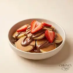 Mini Pancakes with Nutella & Strawberry