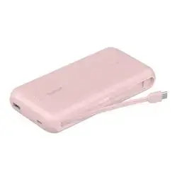 Belkin - BoostCharge Power Bank 20 000 Mah- Power Delivery 30 Watt with USB-C Integrated Cable and USB-C & USB-A Ports - Pink