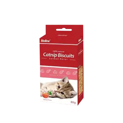 Bioline - Catnip Biscuits - Salmon 80g