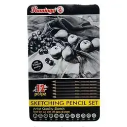 Flamingo Sketching Pencil Set 12