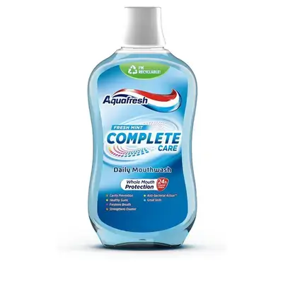 Aquafresh Complete Care Fluoride Mouthwash, Fresh Mint, 500 ml