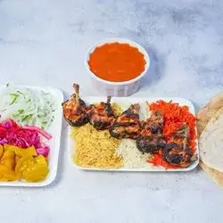 Shish Wings On Rice