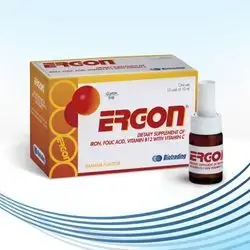 ERGON -iron,folic acid,vitamin B12,vitaminC oral use 10vial of 10 ml
