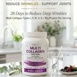 Multi Collagen Protein Anti-aging muscle & joint support webber naturals (Unflavoured 24 servings)