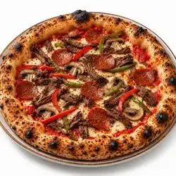 Beef pepperoni pizza