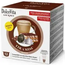 Dolce Vita Cappuccino Tiramisù Compatible Capsules for Dolce Gusto® – 12 Capsules