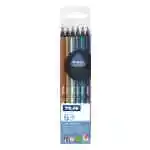 6 Triangular Metallic Colour Pencils