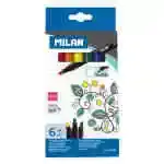 Milan 6 Colors Textile Fiber Pens 06P6T
