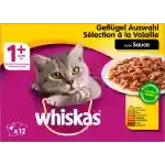 whiskas 1+ Jahre Geflügel Auswahl in Sauce 12 x 100 g
