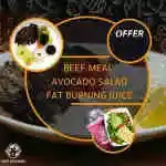 Beef Meal + Avocado Salad + Fat Burning Juice