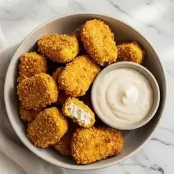 Chicken Nuggets with Garlic Sauce