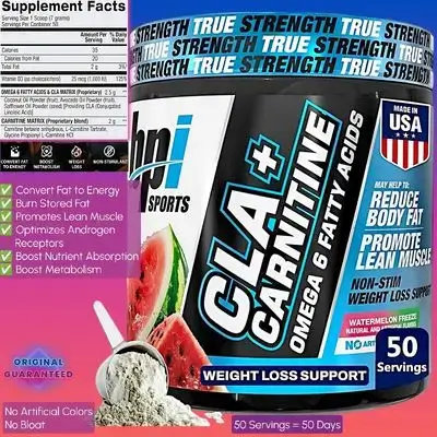 CLA + Carnitine, CLA, L Carnitine & Linoleic Acid, L Carnitine for Weight Loss, Metabolism & Lean Muscle, Androgen Receptors, fat burner, Caffeine Free, Weight Loss & management, Vitamin D3, Omega 6, Watermelon, 50 Servings, cla + l carnitine