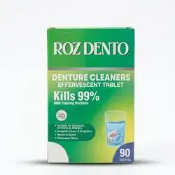 Roz dento denture cleaners effervescent tablet 90tabs
