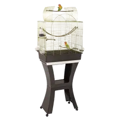 Bird Cage with Stand Proof open 