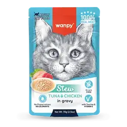 WANPY Stew Tuna & Chicken For Cat 70g