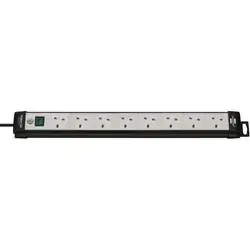 Extension Lead 8 Way 3M Black-Grey
