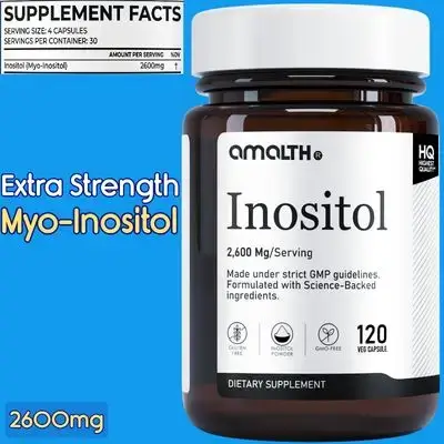 Myo-Inositol, 2600mg, Inositol, Vitamin B8, Healthy Metabolism, Ovarian, PCOS, PMOS, Weight Management, Insulin Sensitivity, Women Health, myo inositol, 120 Capsules Inositol