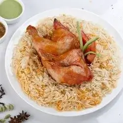 Half Chicken On Rice Platter