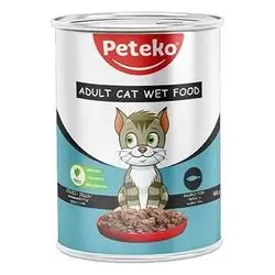 Peteko Adult Wet Cat Food - Blue Variant, 400 g