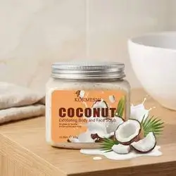 KORMESIC Coconut Exfoliating Body and Face Scrub