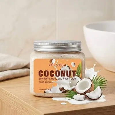 KORMESIC Coconut Exfoliating Body and Face Scrub