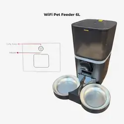 automatic pet feeder 6L 2 bowl