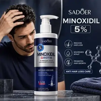 Sadoer Minoxidil + Biotin Hair Growth Shampoo