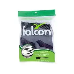 Hfp Falcon Black Plastic Spoon