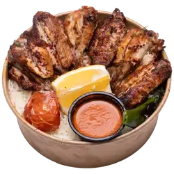 Chicken Wings With Rice Meal