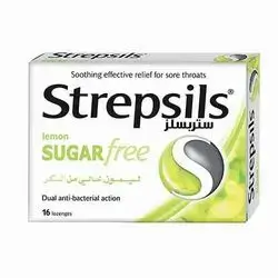 Strepsils lemon Sugar  free  16 lozenges